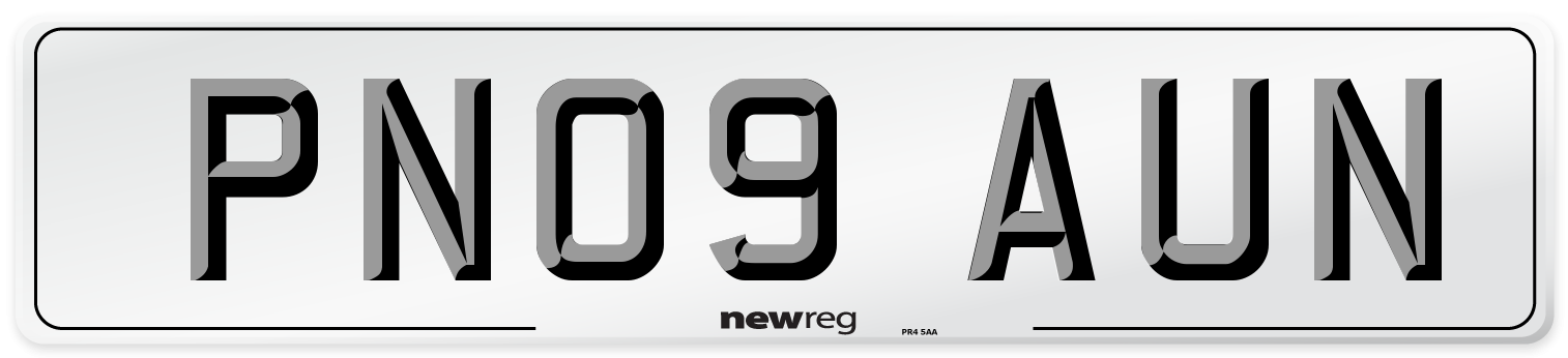 PN09 AUN Number Plate from New Reg